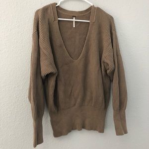 Free people ribbed v neck